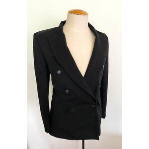 New ISABEL MARANT Black Luxurious Wool Double Breasted Blazer Jacket Woman Sz 34